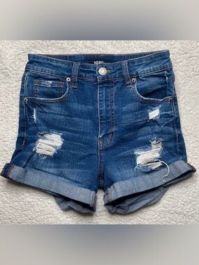 Aero Stretchy Distressed Denim Jeans Size 2 Super High Rise Midi